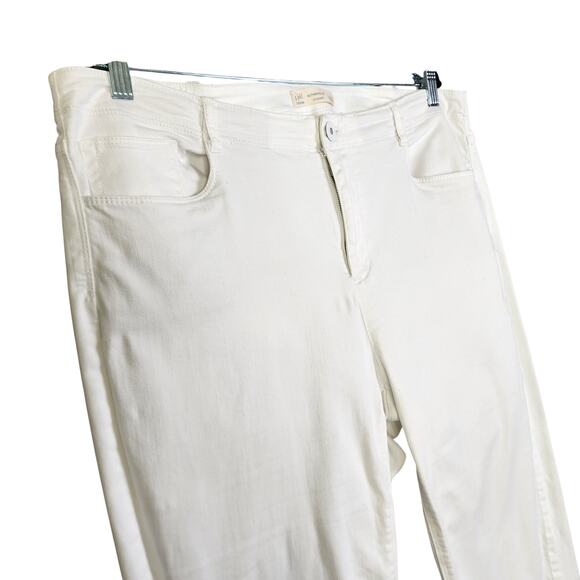 J Jill Womens Authentic Fit Cropped Jeans Plus Size 16 White Denim Raw Hem Soft - Picture 3 of 15